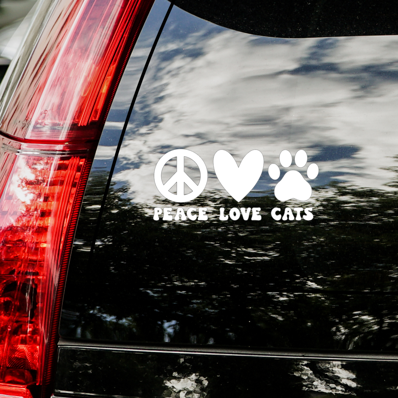 Peace, Love, Cats Vinyl Decal