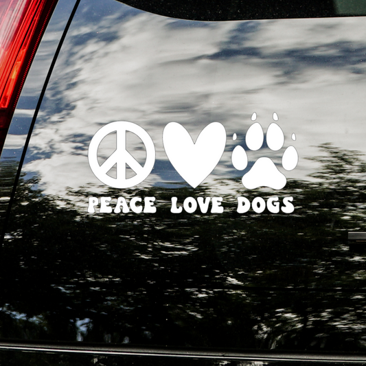 Peace, Love, Dogs Vinyl Decal