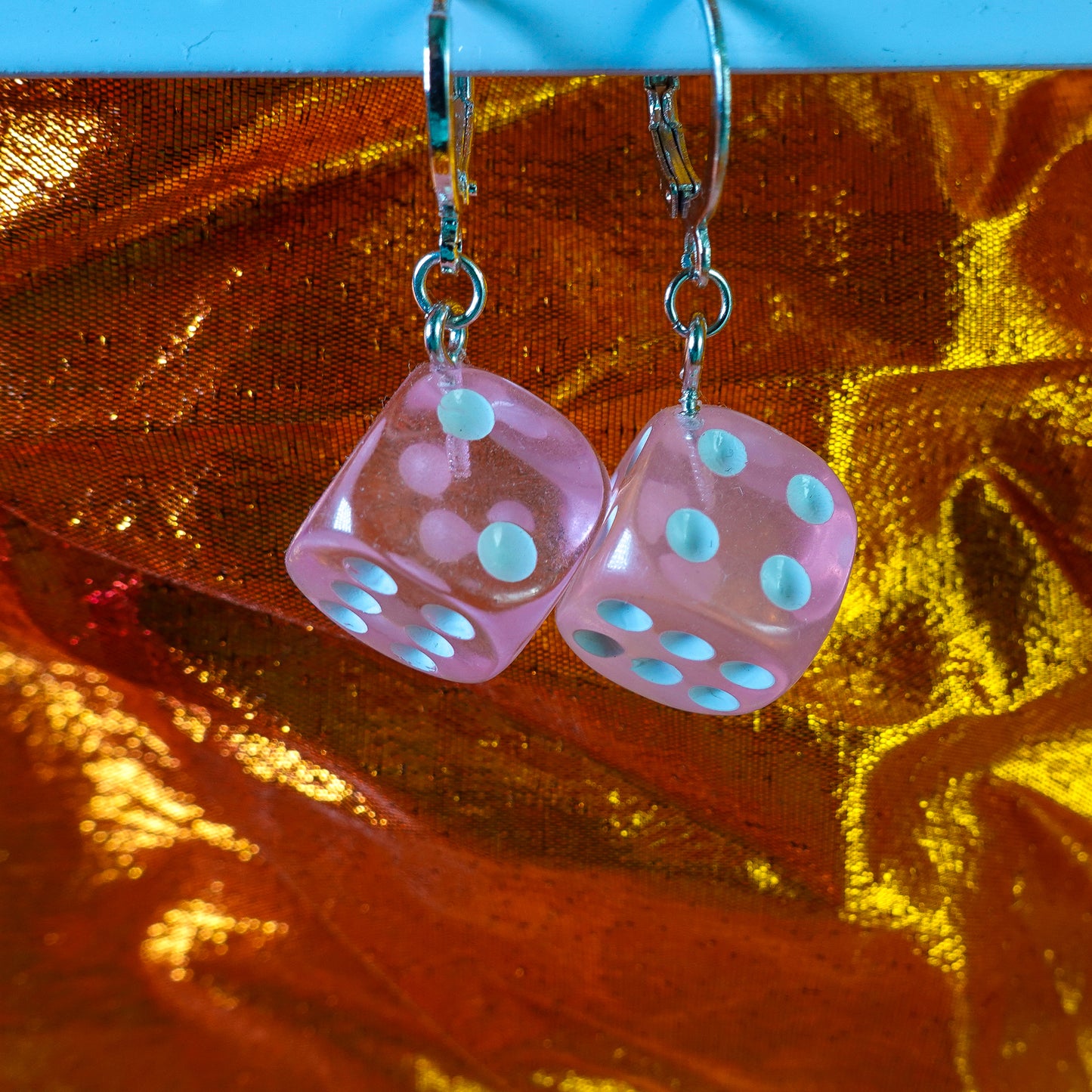 Six Sided Dice Handmade Dangle Earrings