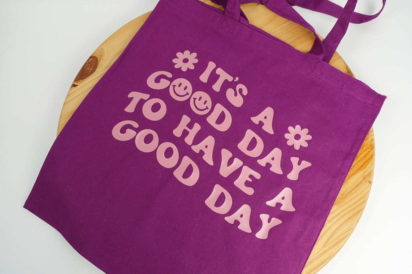 Handmade Good Day Tote Bag