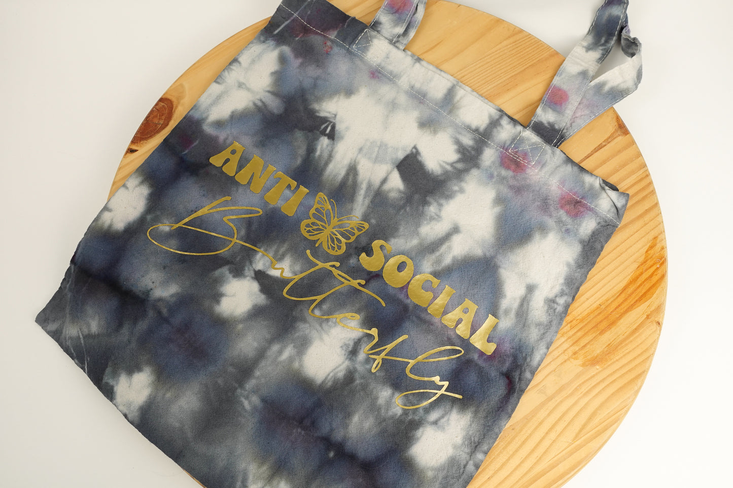 Handmade Anti-Social Butterfly Tote Bag