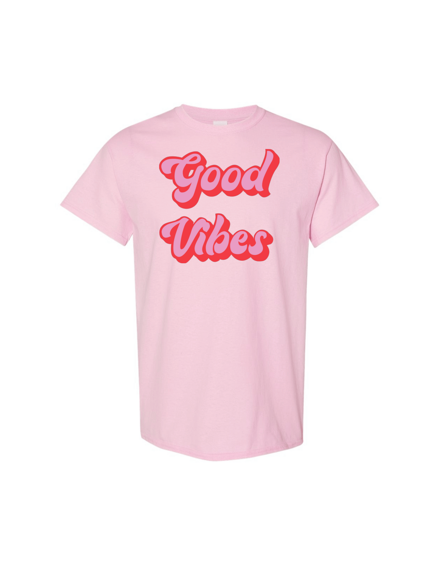 Made to Order Handmade Good Vibes Inspirational Short Sleeve Shirt