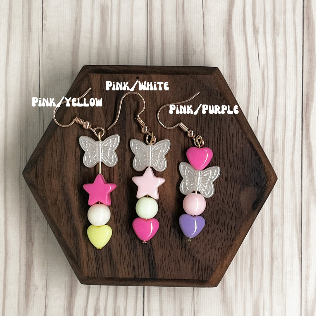 Handmade Butterfly Dangle Earrings