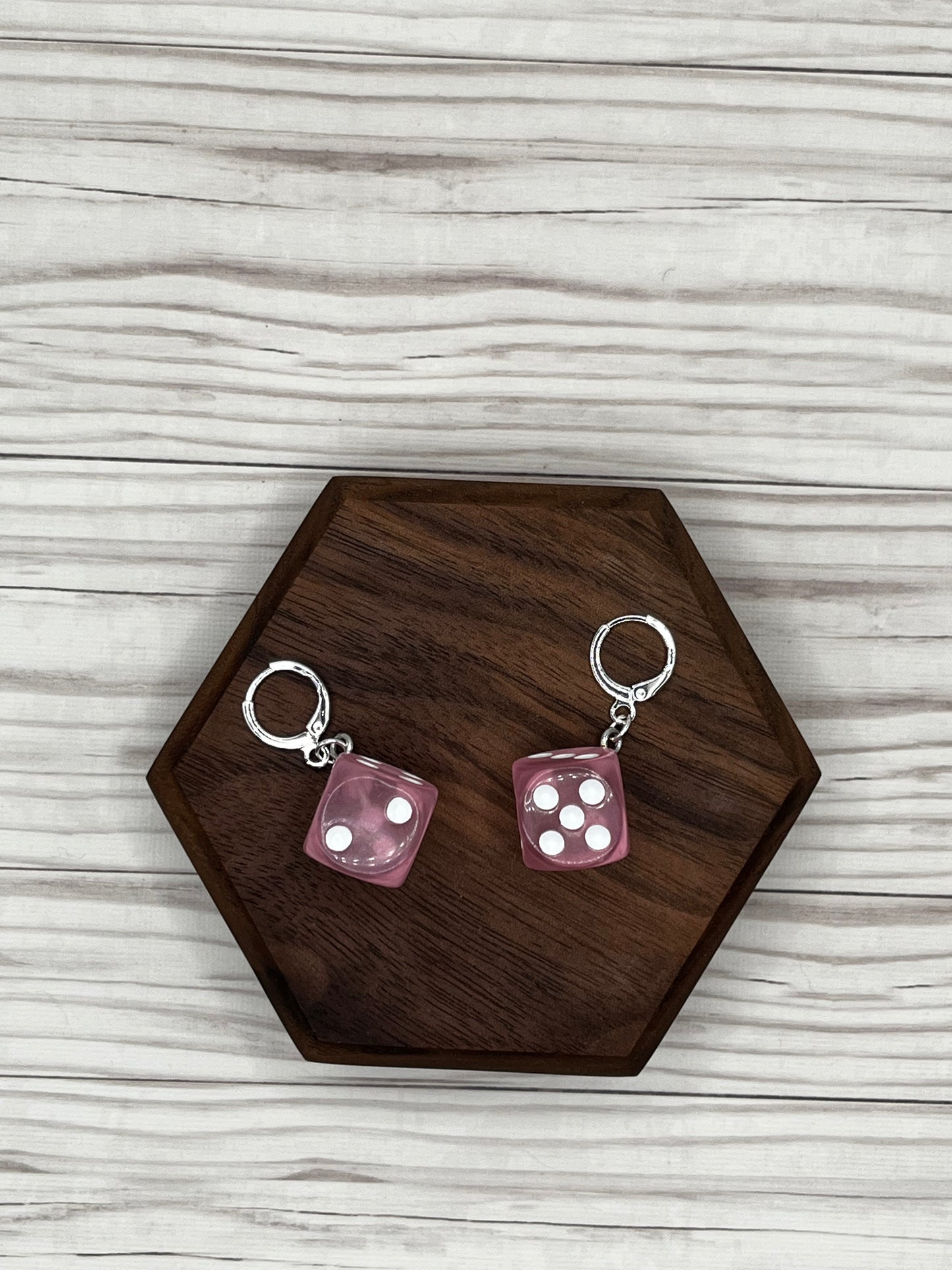 Six Sided Dice Handmade Dangle Earrings