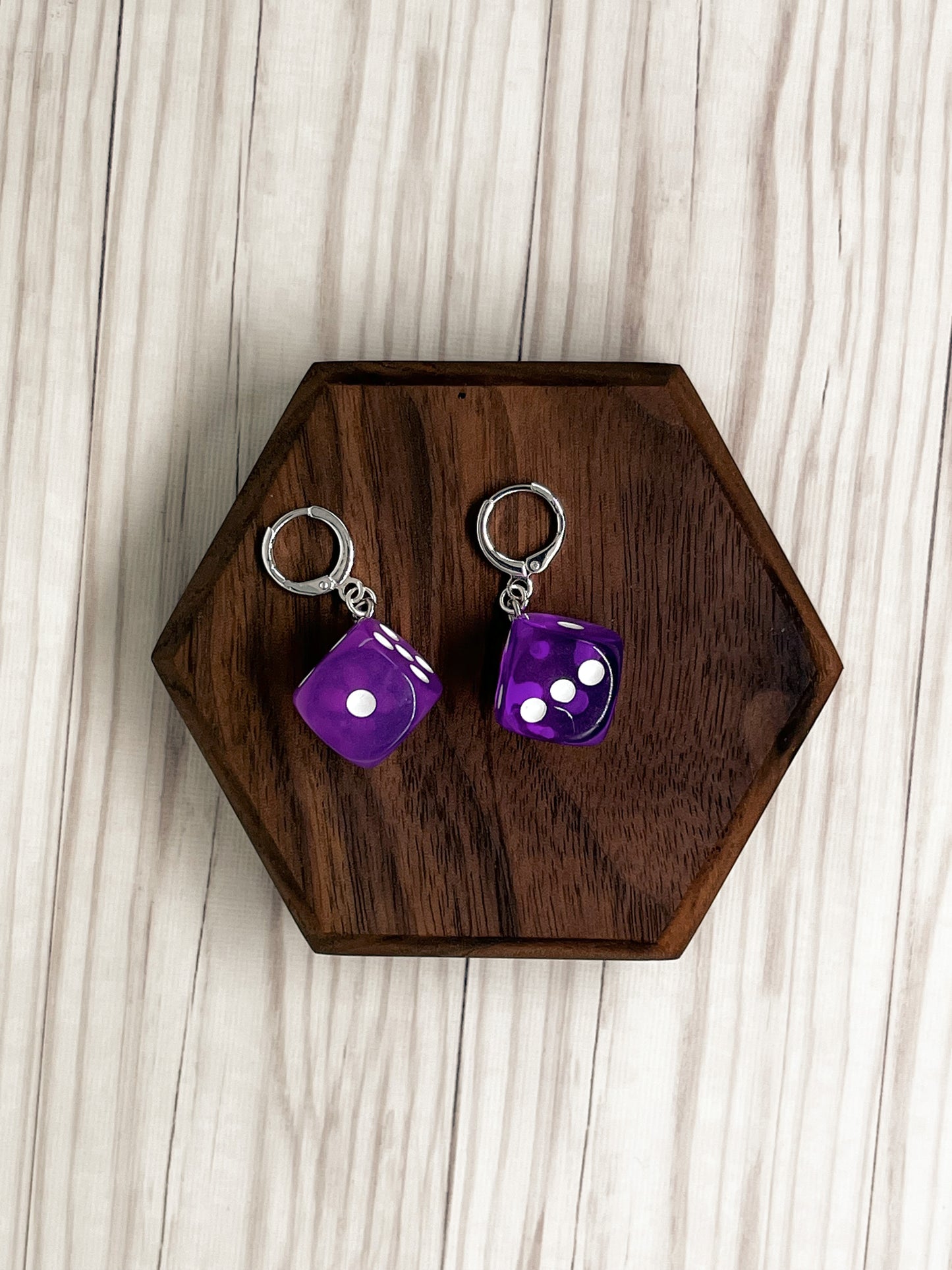 Six Sided Dice Handmade Dangle Earrings