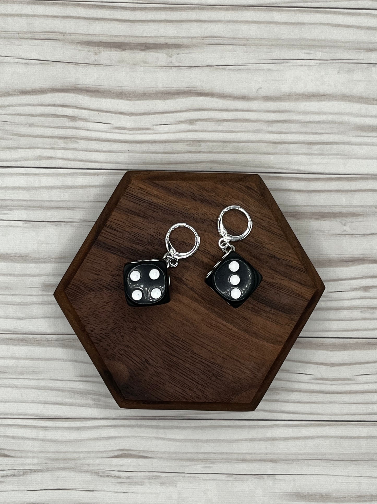 Six Sided Dice Handmade Dangle Earrings