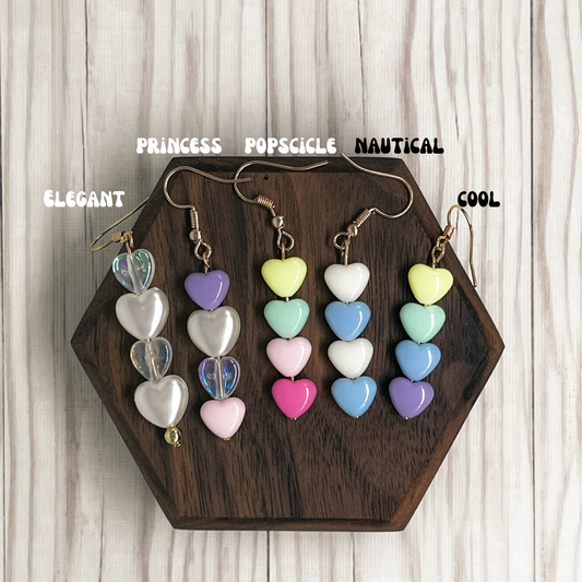 Handmade Heart Dangle Earrings