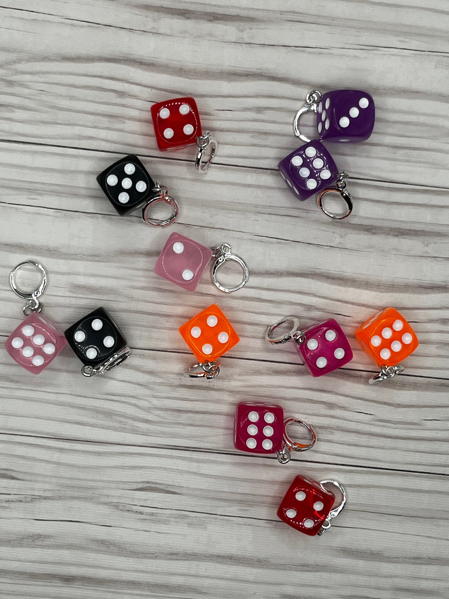 Six Sided Dice Handmade Dangle Earrings