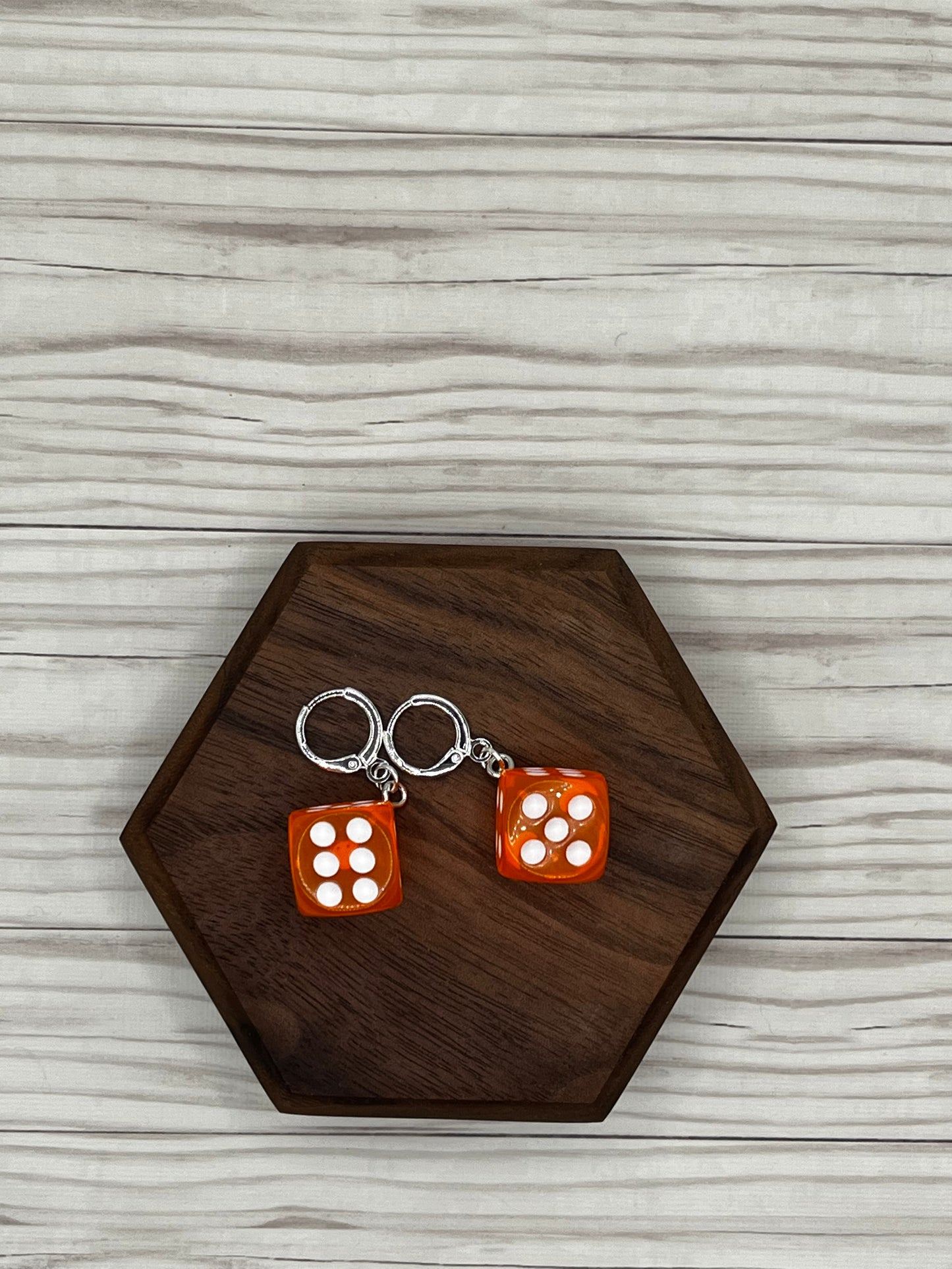 Six Sided Dice Handmade Dangle Earrings