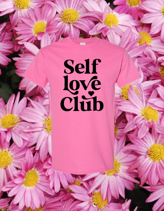 Made to Order Handmade Self Love Club Inspirational Short Sleeve Shirt
