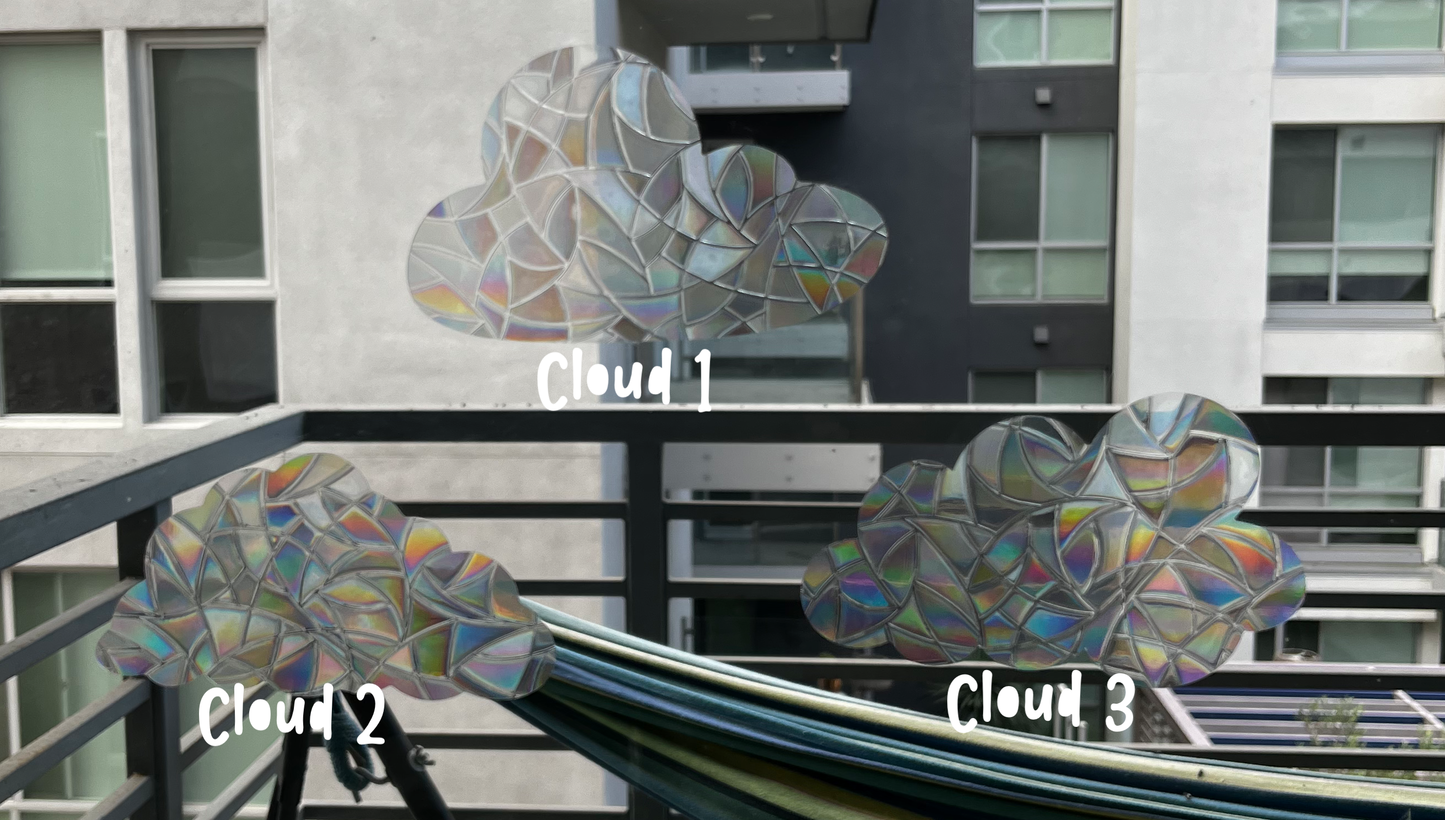 Window Cling Cloud Suncatchers