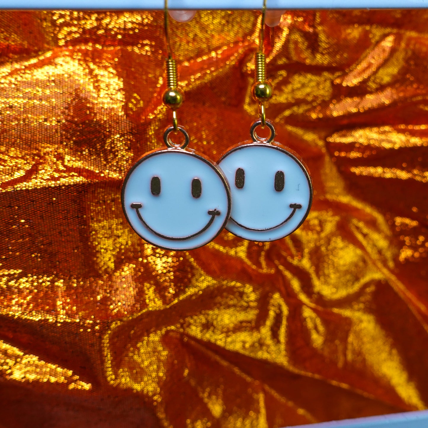 Simple Smiley Face Handmade Dangle Earrings