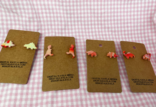 Dinosaur Stud Earrings