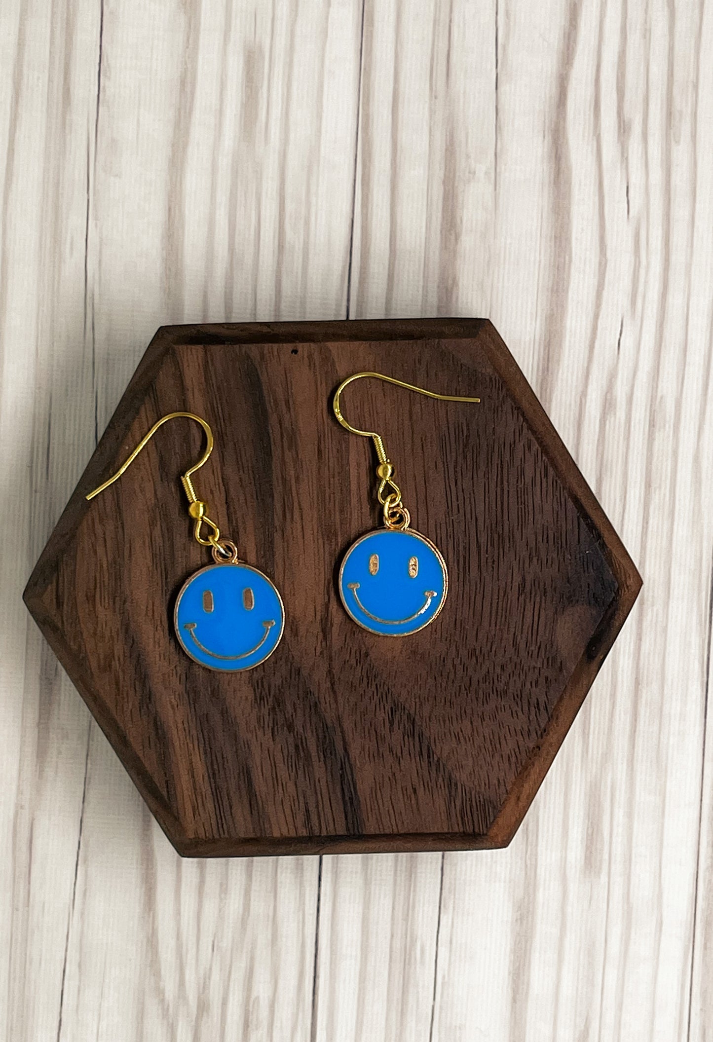 Simple Smiley Face Handmade Dangle Earrings