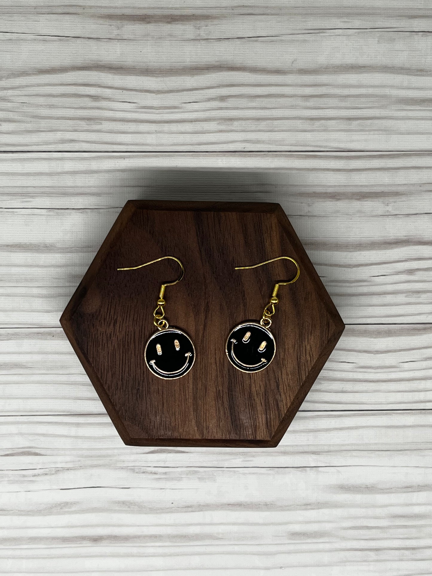 Simple Smiley Face Handmade Dangle Earrings